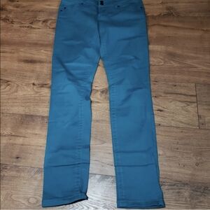 Vanity Teal Low Rise Skinny Jeans 28